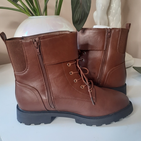 Brown Combat Boots - Picture 3 of 6